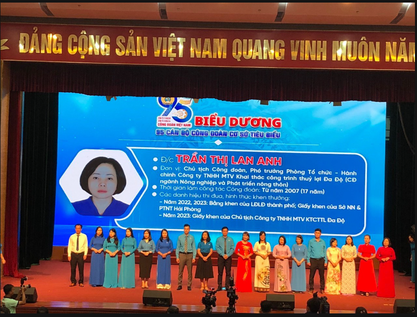 TÔN VINH CÁN BỘ CÔNG ĐOÀN, DOANH NGHIỆP TIÊU BIỂU